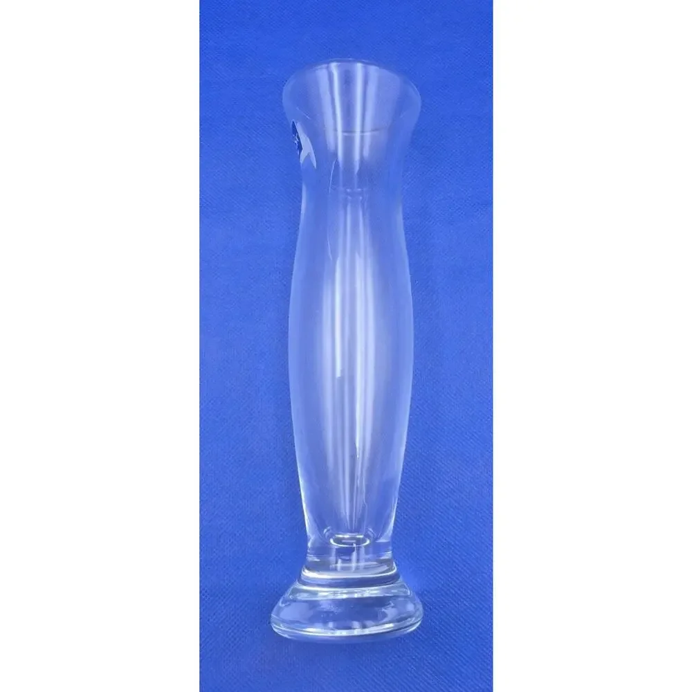 Vintage Studio Nova Clear Lead Crystal Vase Poland 8.5